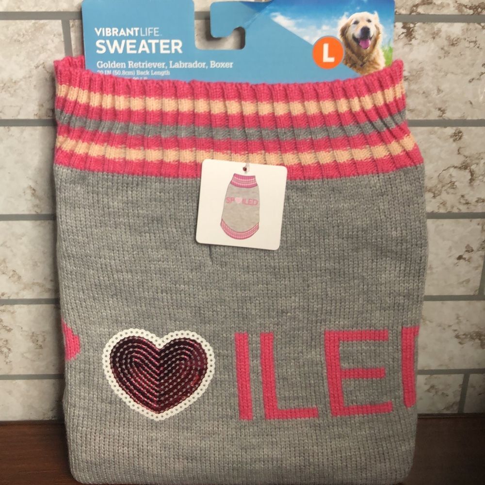 Vibrantlife beagle poodle SPOILED sweater 20" large pet NEW‎